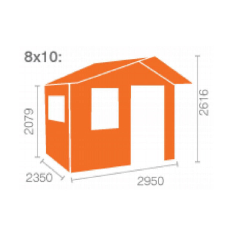 Redlands 8' x 10' Riviera Log Cabin - 28mm | Sheds.co.uk