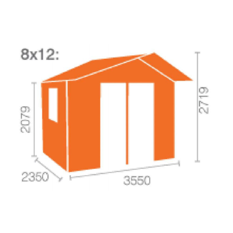 Redlands 8' x 12' Philadelphia Log Cabin - 28mm | Sheds.co.uk