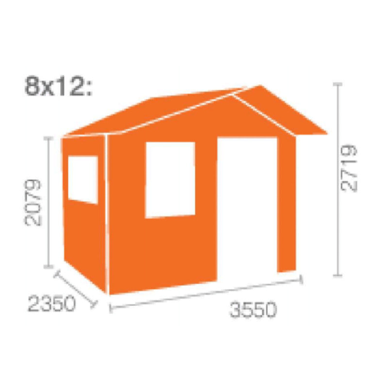Redlands 8' x 12' Riviera Log Cabin - 28mm | Sheds.co.uk