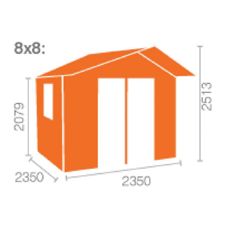 Redlands 8' x 8' Philadelphia Log Cabin - 28mm | Sheds.co.uk