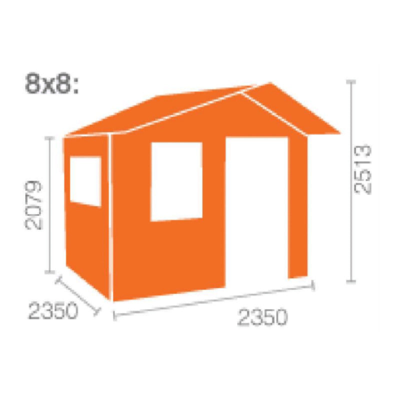Redlands 8' x 8' Riviera Log Cabin - 28mm
