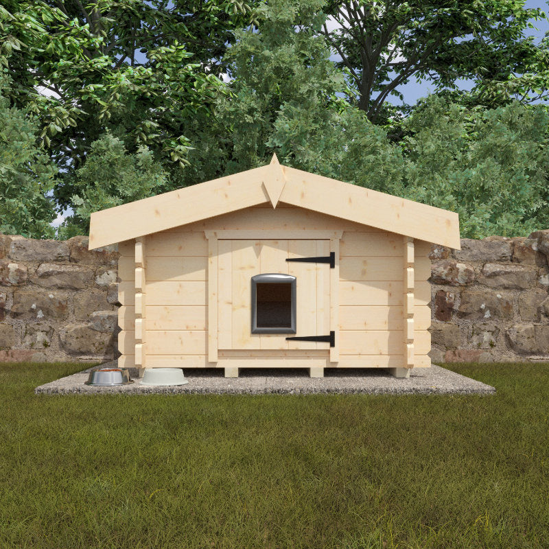 Redlands Deluxe Log Cabin Style Cat Kennel | Sheds.co.uk