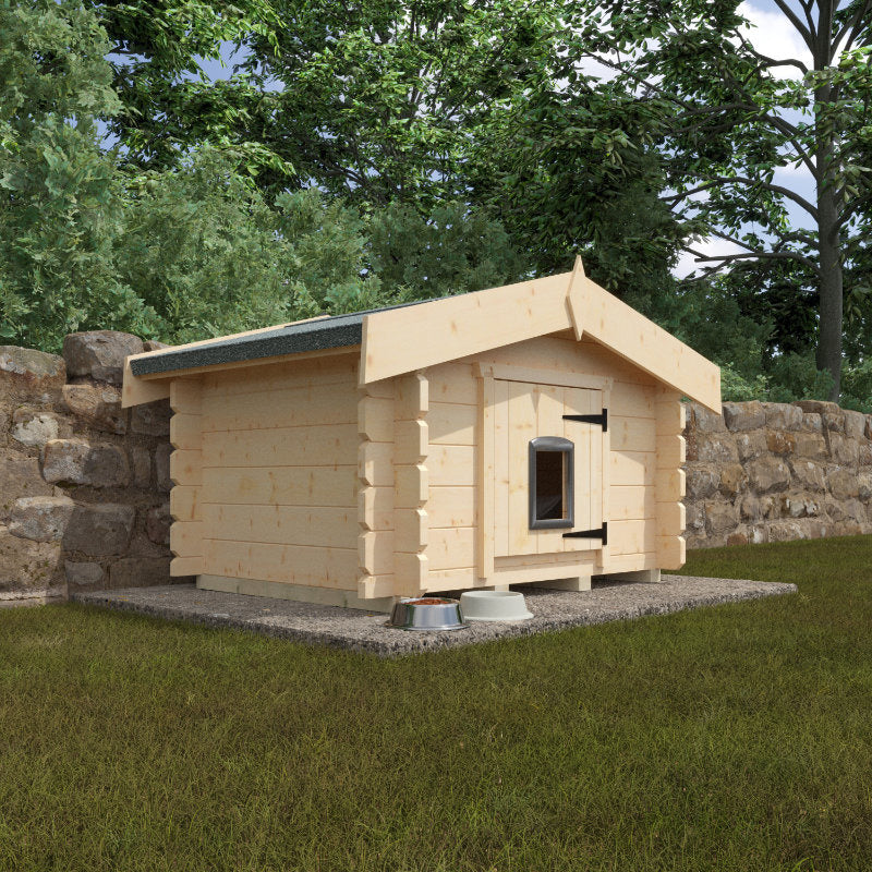 Redlands Deluxe Log Cabin Style Cat Kennel | Sheds.co.uk