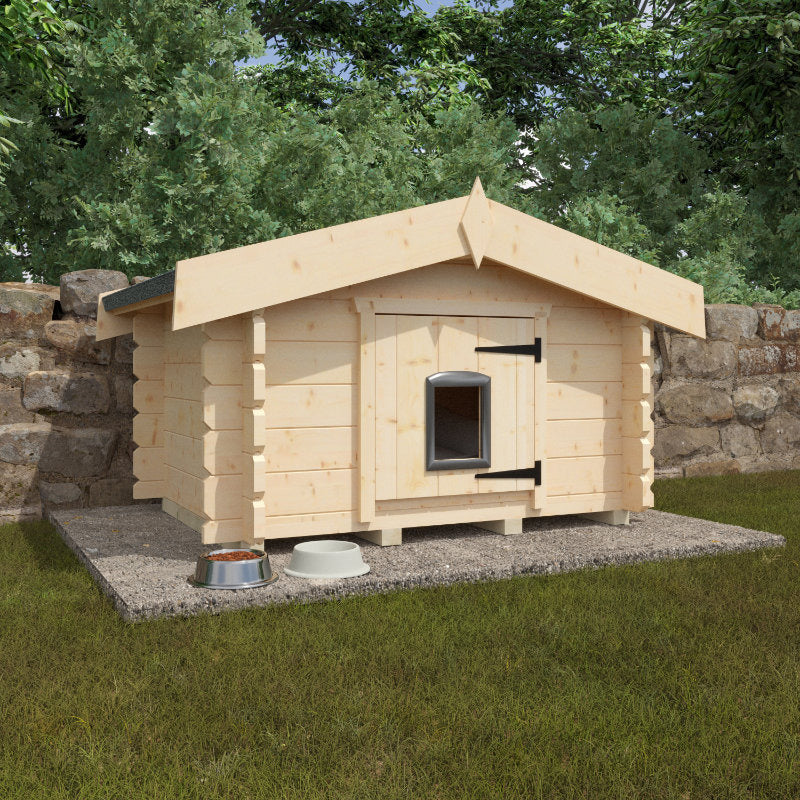 Redlands Deluxe Log Cabin Style Cat Kennel | Sheds.co.uk