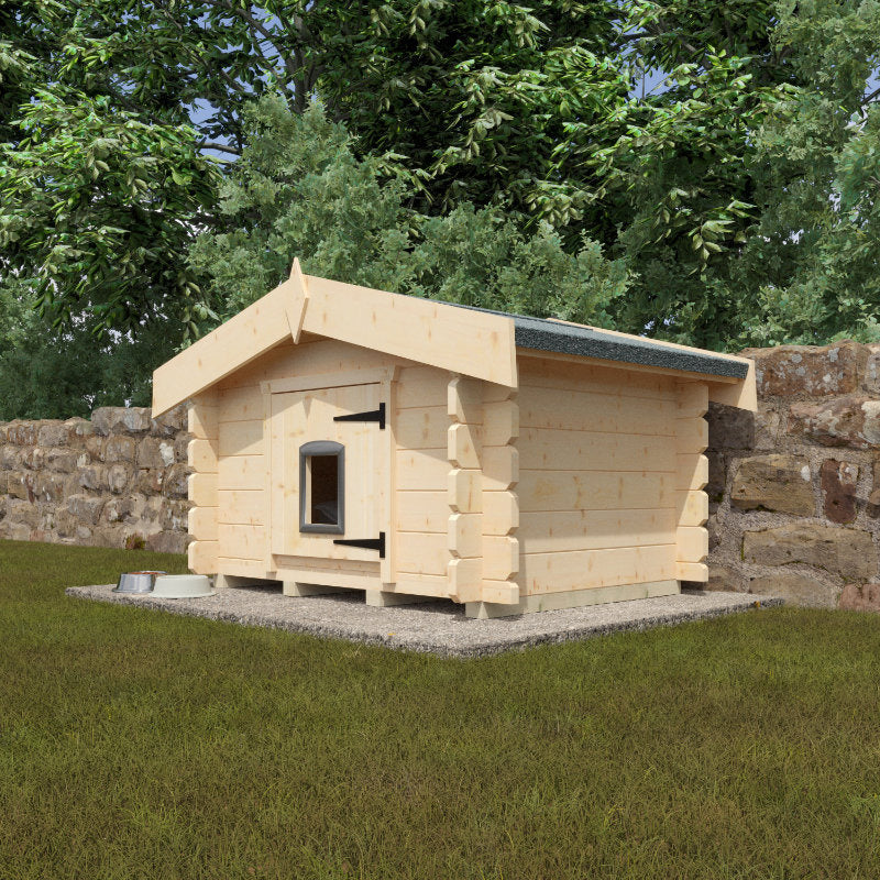 Redlands Deluxe Log Cabin Style Cat Kennel | Sheds.co.uk