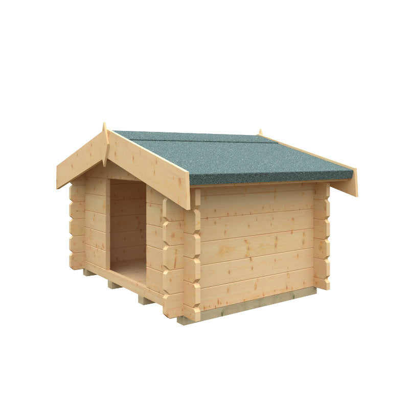 Redlands Deluxe Log Cabin Style Dog Kennel | Sheds.co.uk