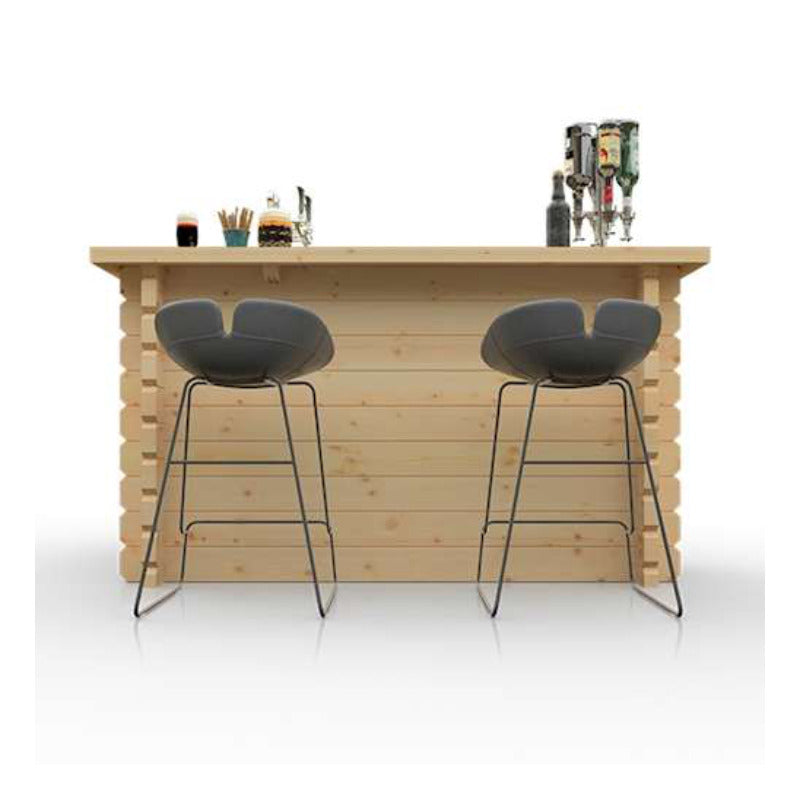 Redlands L-Shaped Log Cabin Bar - 44mm | Sheds.co.uk