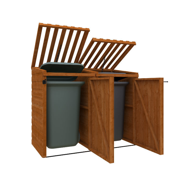 Redlands Shiplap Double Bin Store | Sheds.co.uk