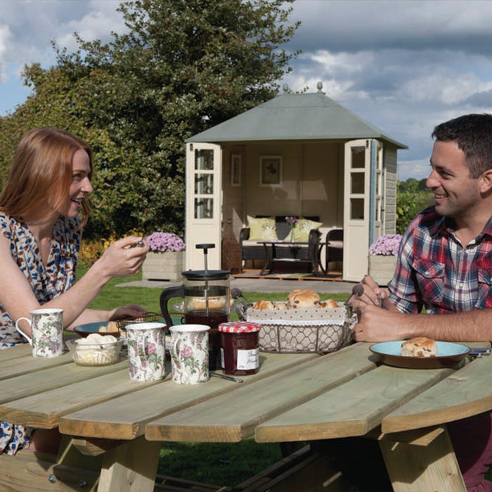 Rowlinson Round Picnic Table | Sheds.co.uk