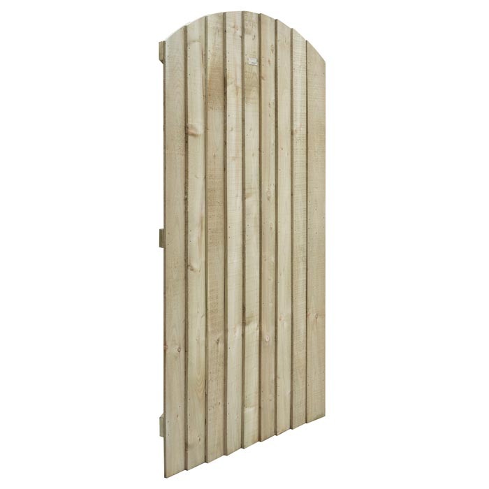 Rowlinson 3' x 6' Featheredge Arch Top Wooden Gate | Sheds.co.uk