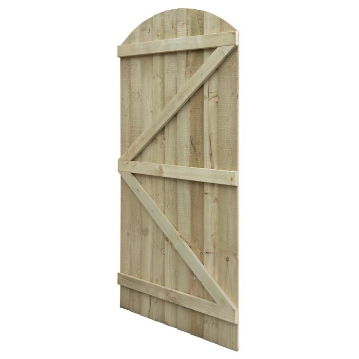 Rowlinson 3' x 6' Featheredge Arch Top Wooden Gate | Sheds.co.uk