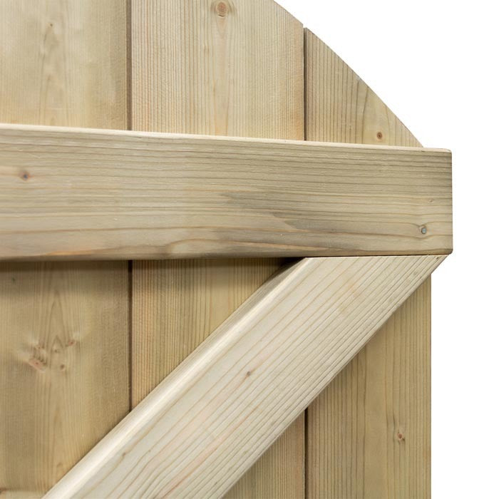 Rowlinson 3' x 6' Tongue & Groove Arch Top Wooden Gate | Sheds.co.uk