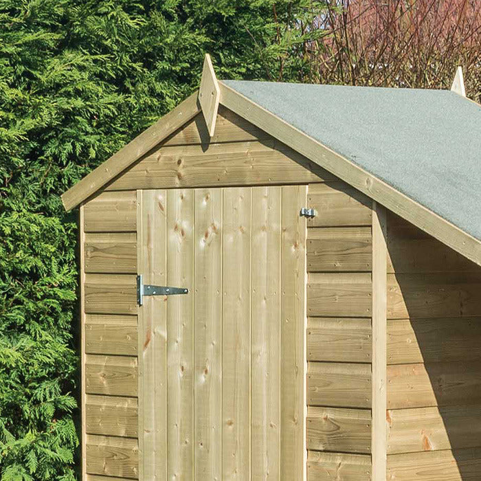 Rowlinson 4' x 3' Pressure Treated Shiplap Apex Shed with Lean To | Sheds.co.uk