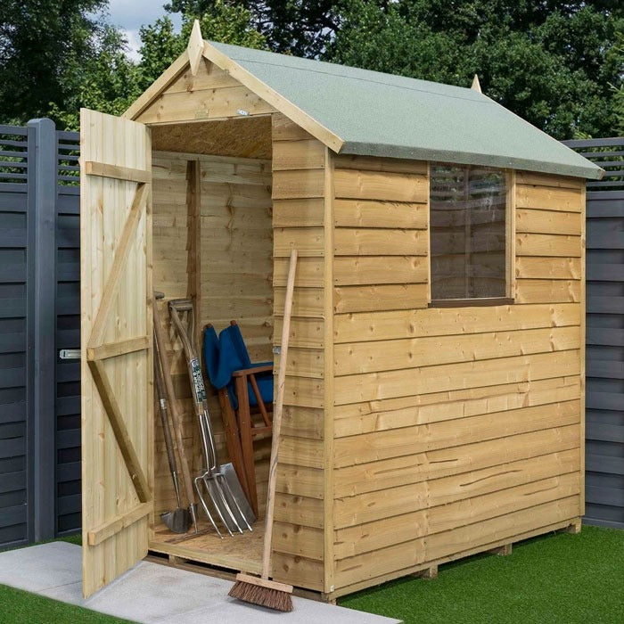 Rowlinson 4' x 6' Pressure Treated Overlap Apex Shed | Sheds.co.uk