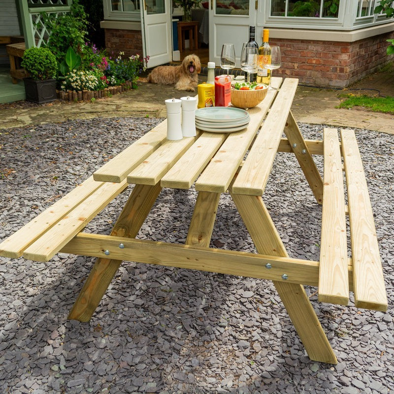 Rowlinson 6' Traditional Picnic Table | Sheds.co.uk