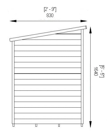 Rowlinson 6' x 3' Double Door Tongue and Groove Bike Shed | Sheds.co.uk