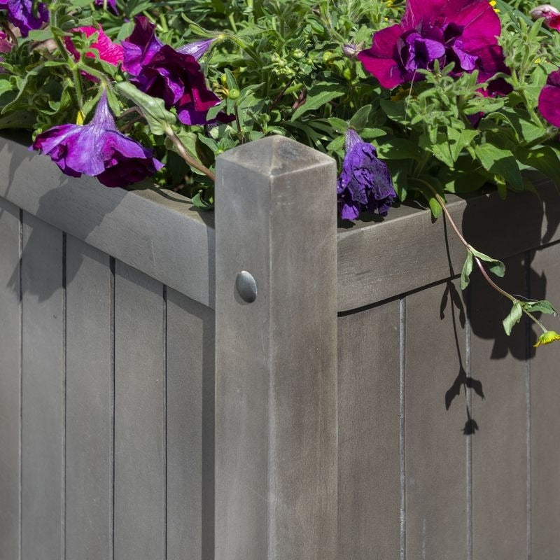 Rowlinson Alderley Grey Rectangular Planter | Sheds.co.uk