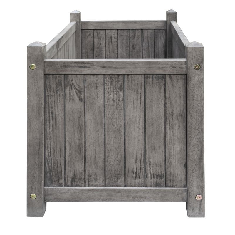 Rowlinson Alderley Grey Rectangular Planter | Sheds.co.uk