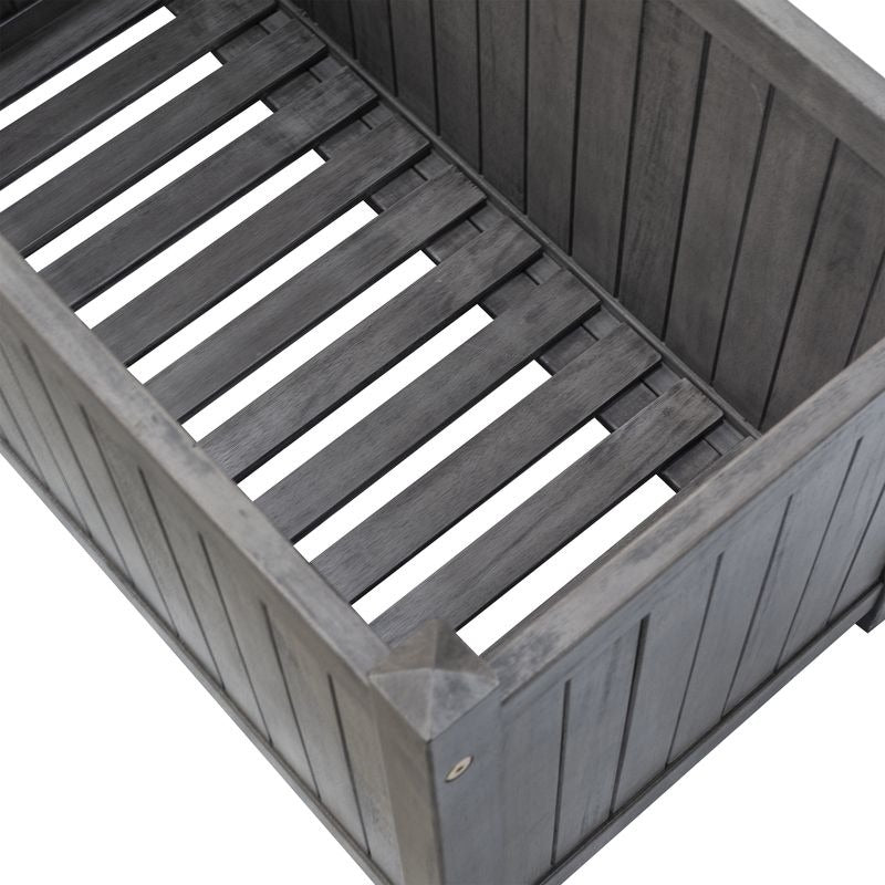 Rowlinson Alderley Grey Rectangular Planter | Sheds.co.uk