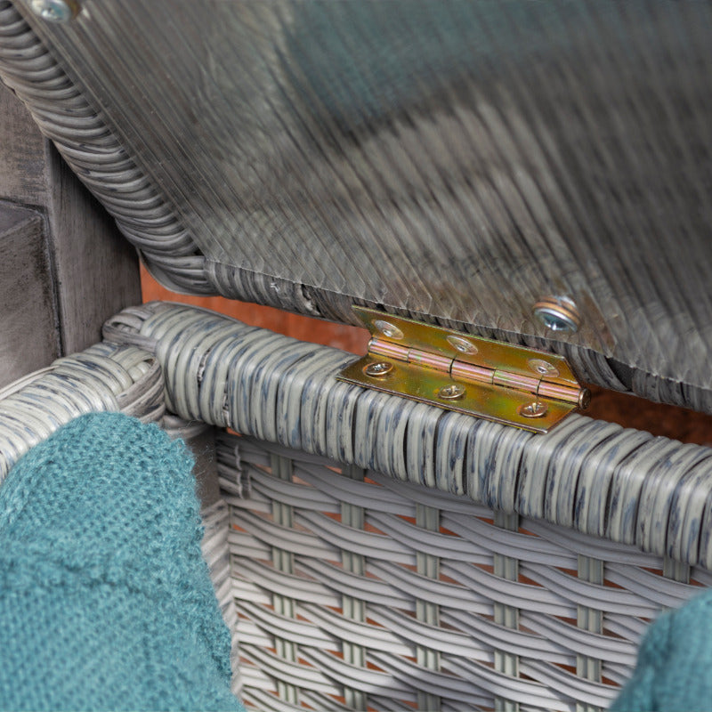 Rowlinson Alderley Rattan Storage Bench | Sheds.co.uk