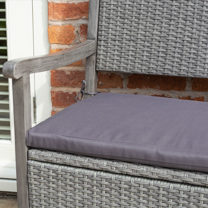 Rowlinson Alderley Rattan Storage Bench | Sheds.co.uk