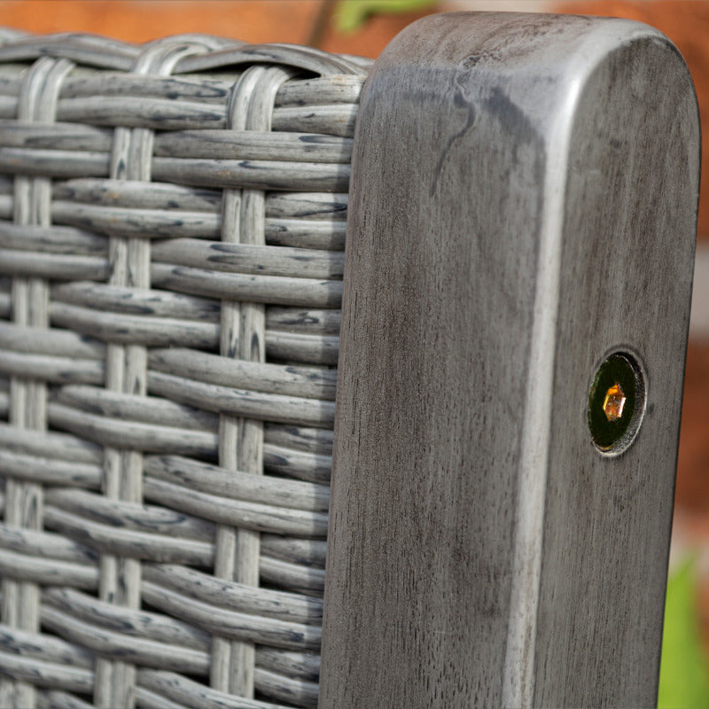 Rowlinson Alderley Rattan Storage Bench | Sheds.co.uk
