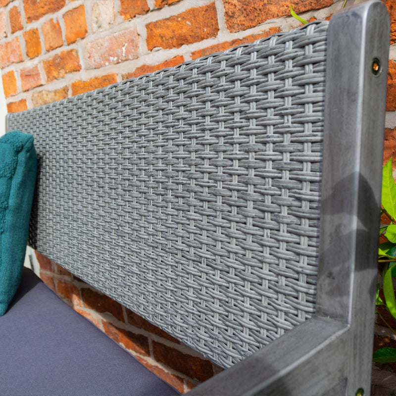 Rowlinson Alderley Rattan Storage Bench | Sheds.co.uk