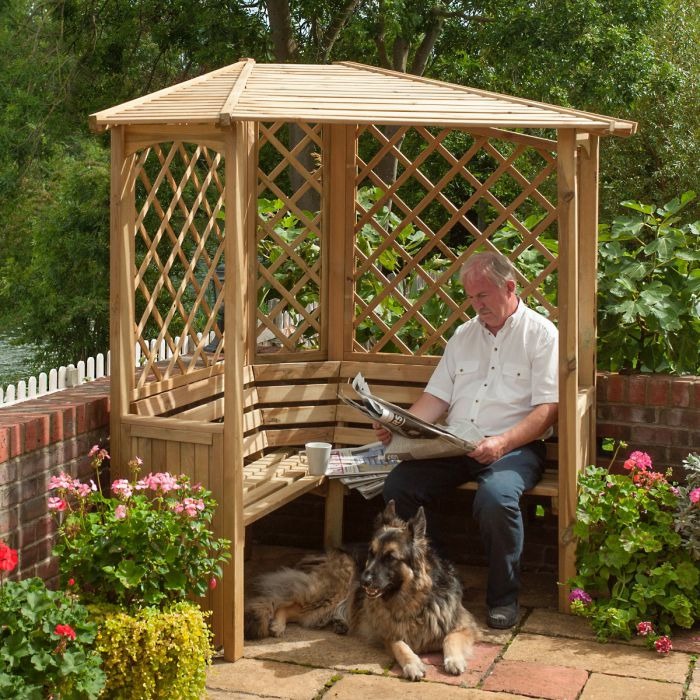 Rowlinson Balmoral Corner Arbour | Sheds.co.uk