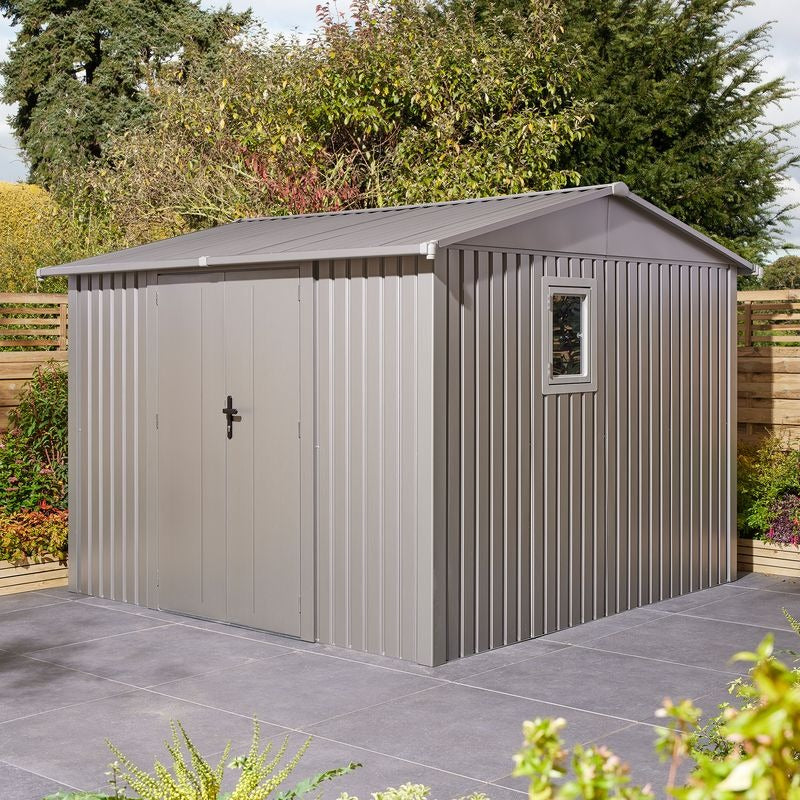 Rowlinson Brentvale 10' x 10' Premium Metal Reverse Apex Shed | Sheds.co.uk