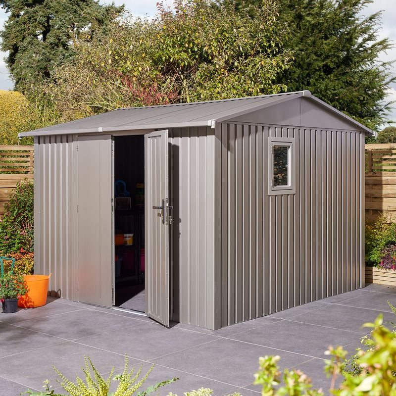 Rowlinson Brentvale 10' x 10' Premium Metal Reverse Apex Shed | Sheds.co.uk