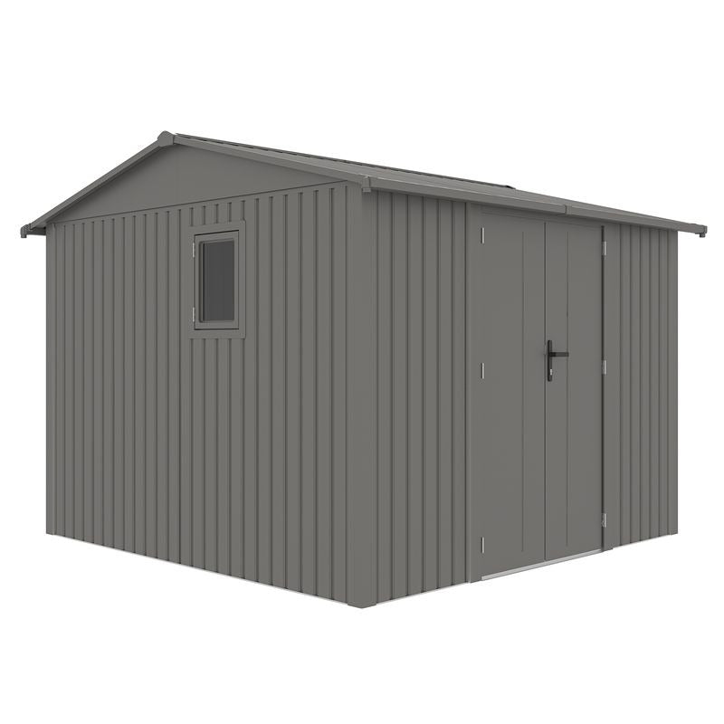 Rowlinson Brentvale 10' x 10' Premium Metal Reverse Apex Shed | Sheds.co.uk