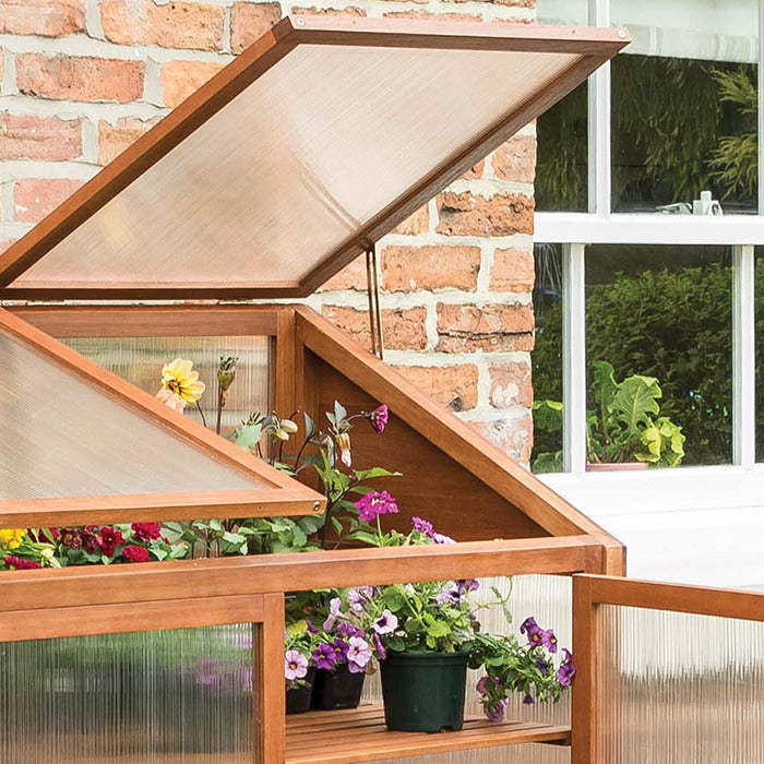 Rowlinson Hardwood Mini Greenhouse | Sheds.co.uk