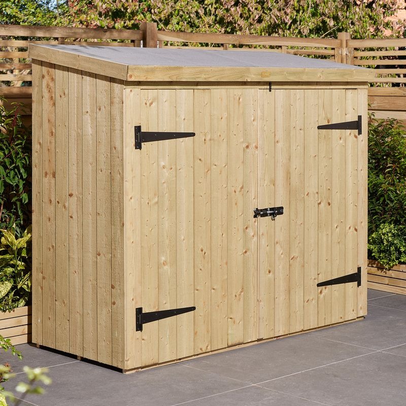 Rowlinson Heritage 6' x 3' Pressure Treated Pent Bike Shed | Sheds.co.uk