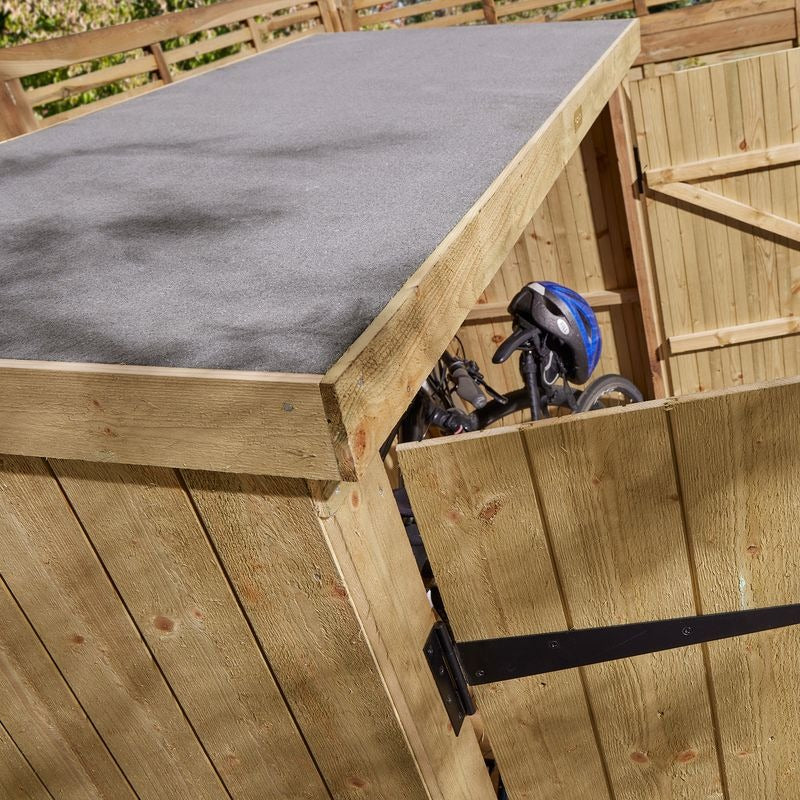 Rowlinson Heritage 6' x 3' Pressure Treated Pent Bike Shed | Sheds.co.uk