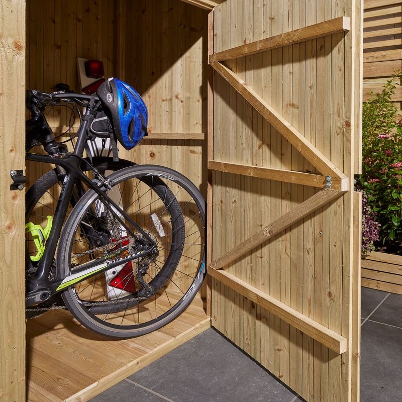 Rowlinson Heritage 6' x 3' Pressure Treated Pent Bike Shed | Sheds.co.uk