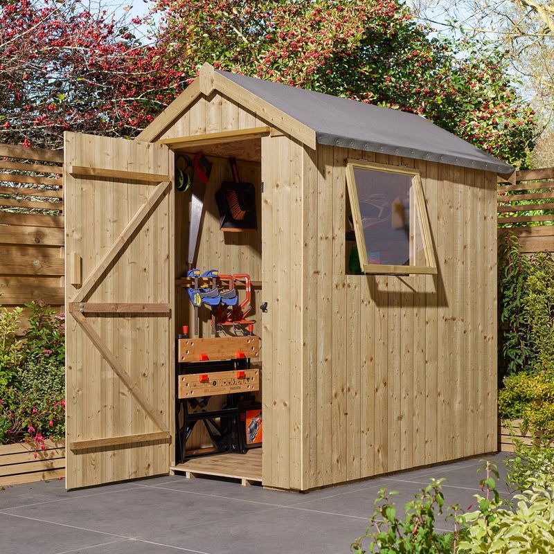 Rowlinson Heritage 6' x 4' Pressure Treated Apex Shed | Sheds.co.uk