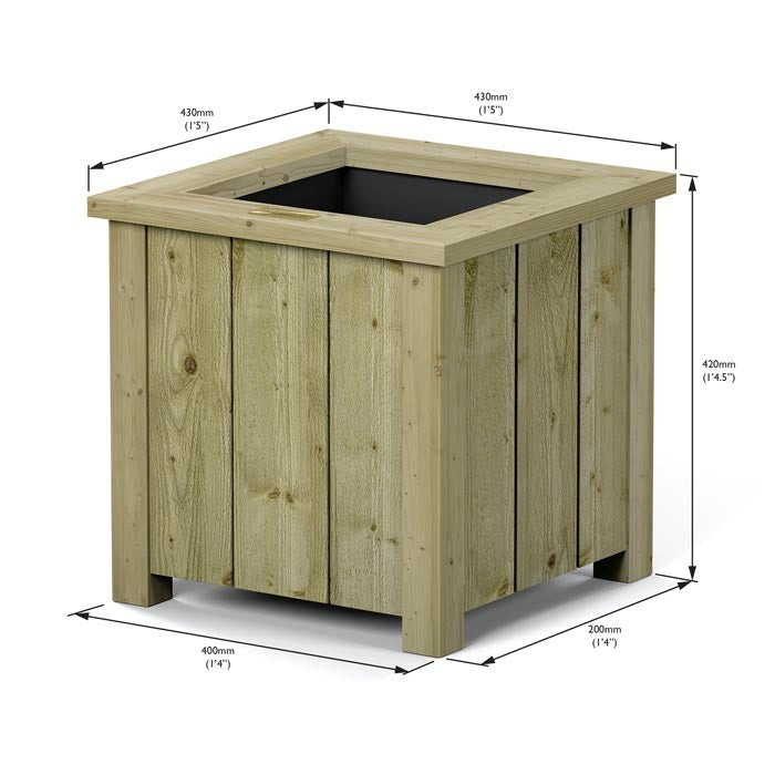 Rowlinson Heritage Square Small Planter | Sheds.co.uk