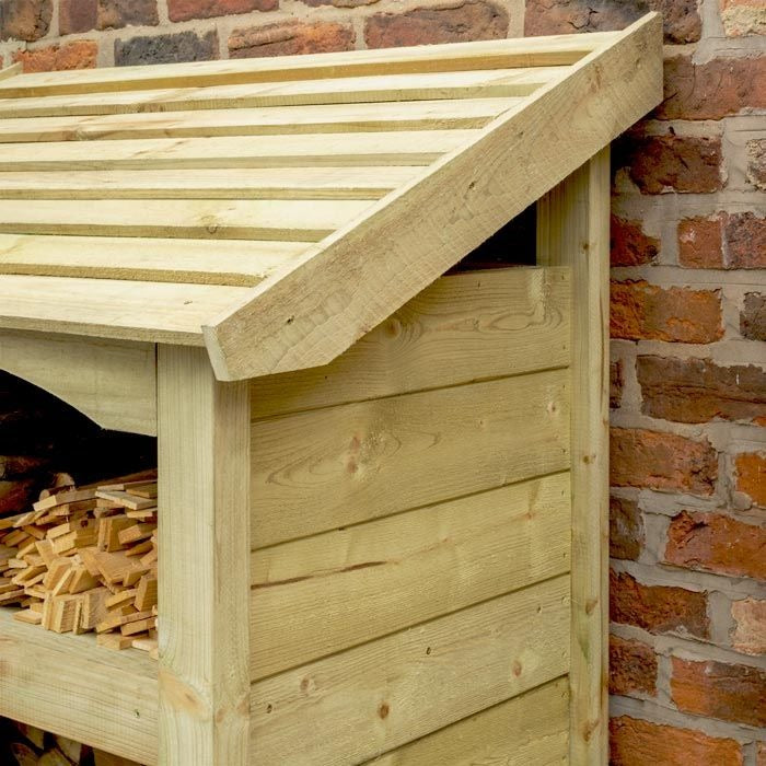 Rowlinson Pressure Treated Log Store | Sheds.co.uk