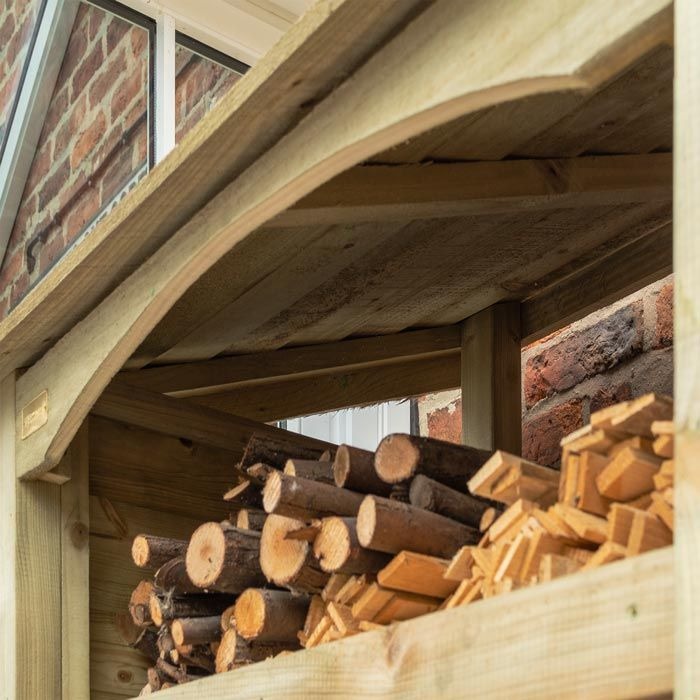 Rowlinson Pressure Treated Log Store | Sheds.co.uk