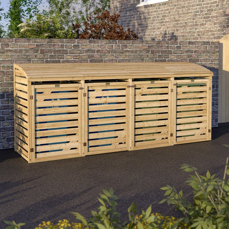 Rowlinson Quadruple Bin Store | Sheds.co.uk