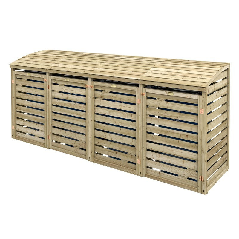 Rowlinson Quadruple Bin Store | Sheds.co.uk