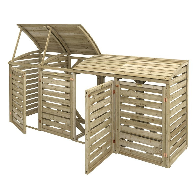 Rowlinson Quadruple Bin Store | Sheds.co.uk