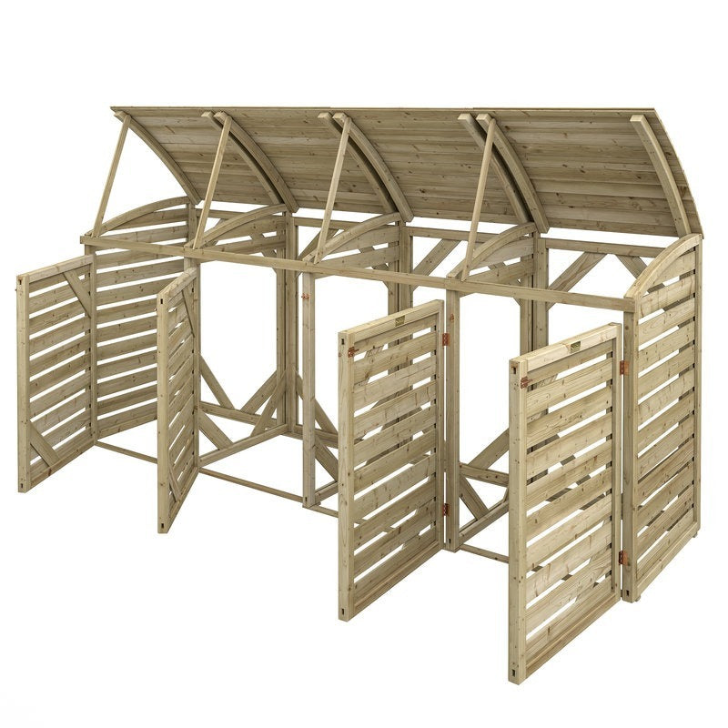 Rowlinson Quadruple Bin Store | Sheds.co.uk