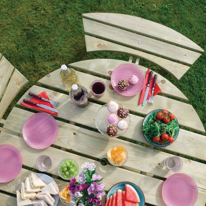 Rowlinson Round Picnic Table | Sheds.co.uk
