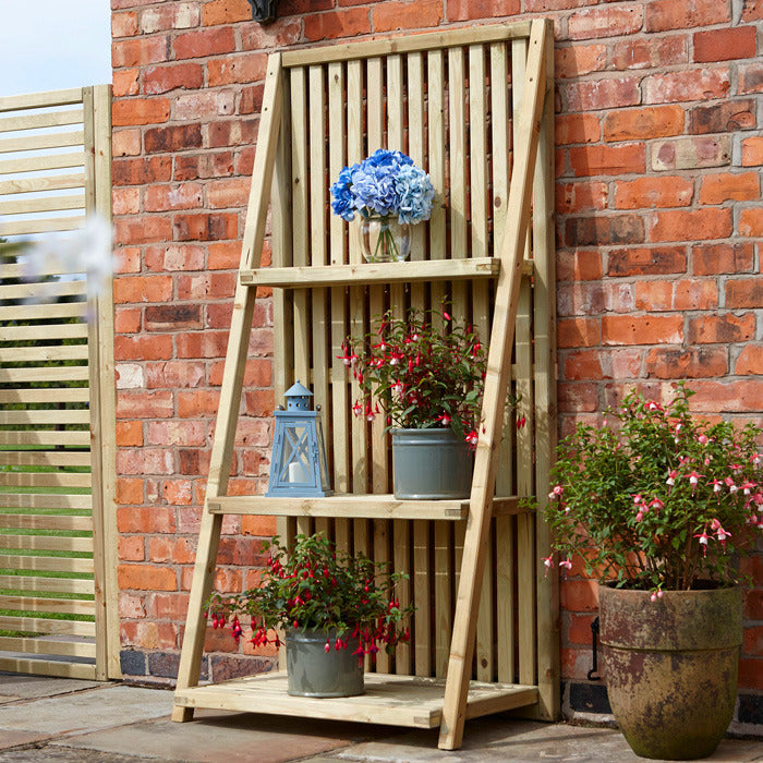 Rowlinson Slatted Plant Stand | Sheds.co.uk