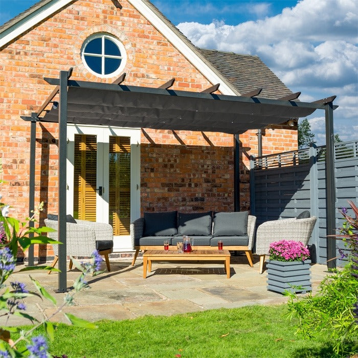 Rowlinson Venitian Canopy - Grey | Sheds.co.uk
