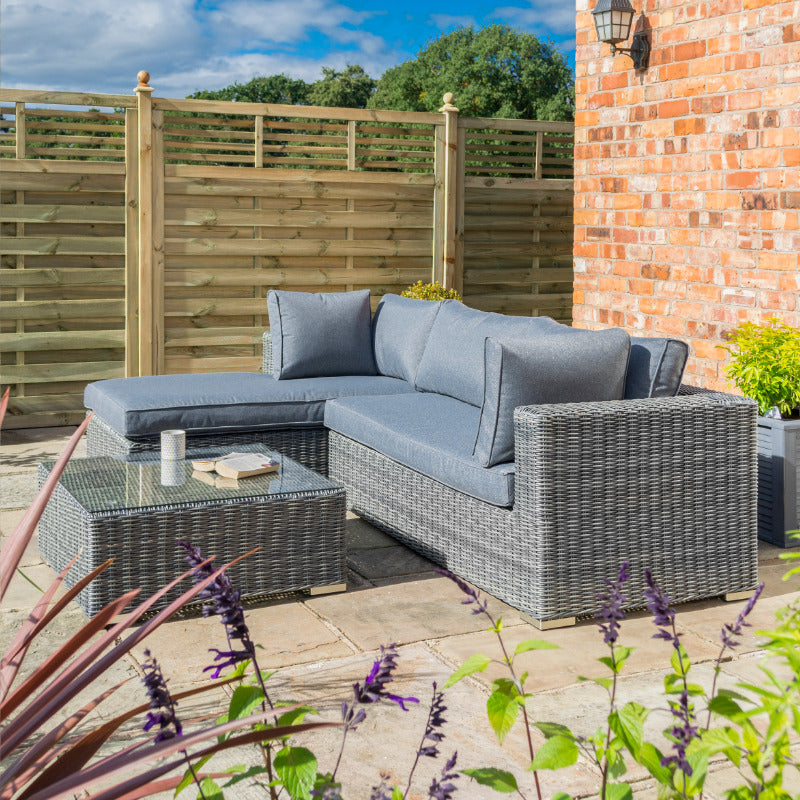 Rowlinson Vienna Lounger Set - Grey Weave | Sheds.co.uk