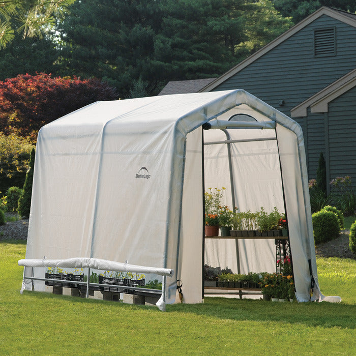 Shelter Logic 6' x 8' Peak Style Portable Greenhouse | Sheds.co.uk