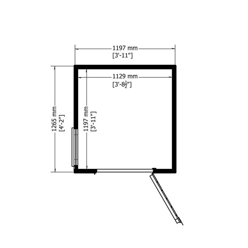Loxley 4' x 4' Shiplap Apex Shed | Sheds.co.uk