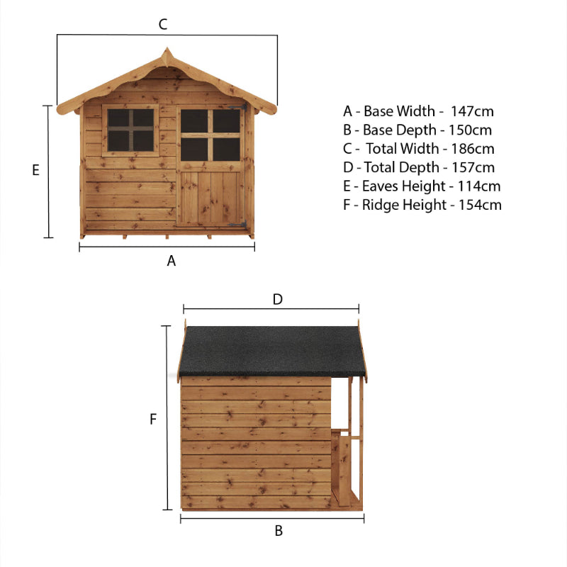Adley 5' x 5' Jellytot Cottage Playhouse